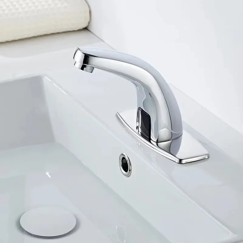 Electronic automatic sensor-operated non-contact hot and cold water faucet, sensor-operated electronic faucet non-contact faucet