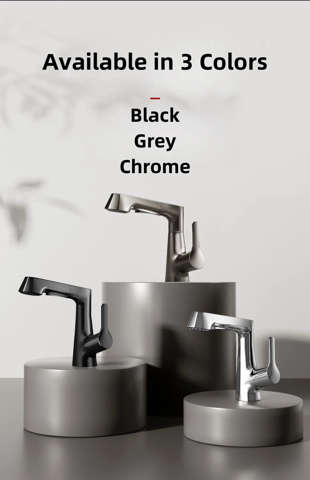 Bathroom Faucet Hot Cold Water Sink Mixer Tap Basin Faucets Washbasin Pull Faucet Copper Lifting Pull Faucet Hot and Cold Water