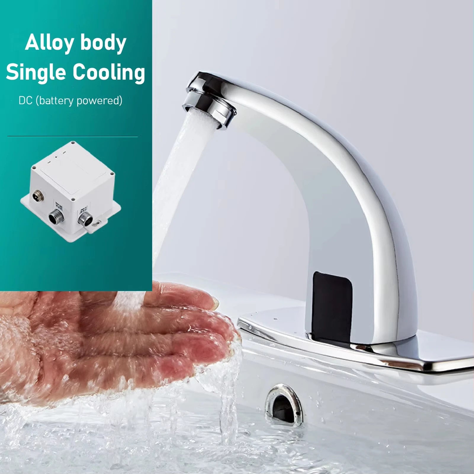 Electronic automatic sensor-operated non-contact hot and cold water faucet, sensor-operated electronic faucet non-contact faucet