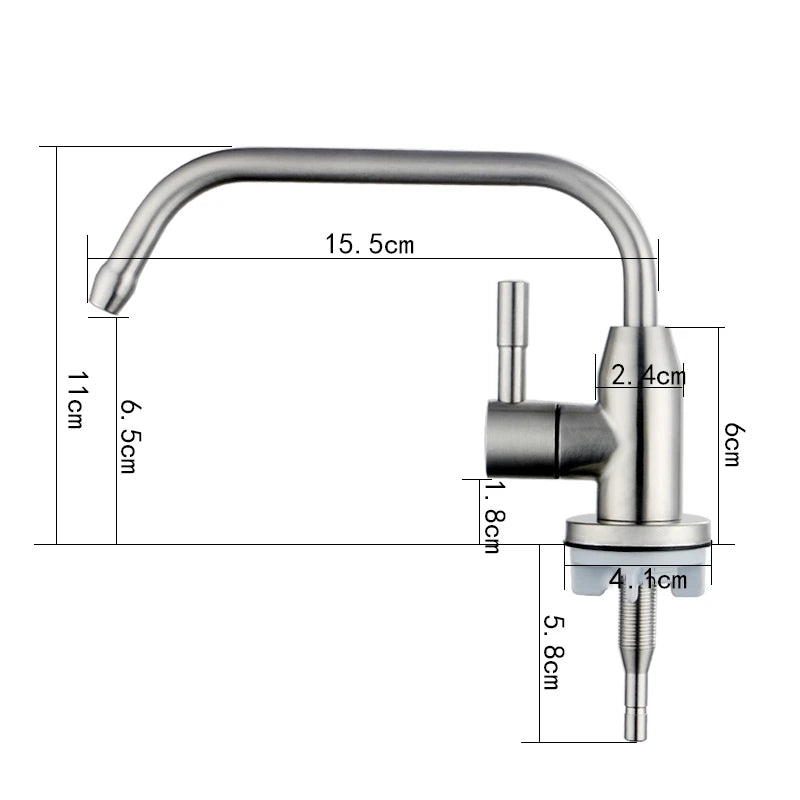 Water Filter Faucet Lead-Free Purifier Filtered Faucet Fits Reverse Osmosis Units or Water Filtration System Kitchen RO Faucet