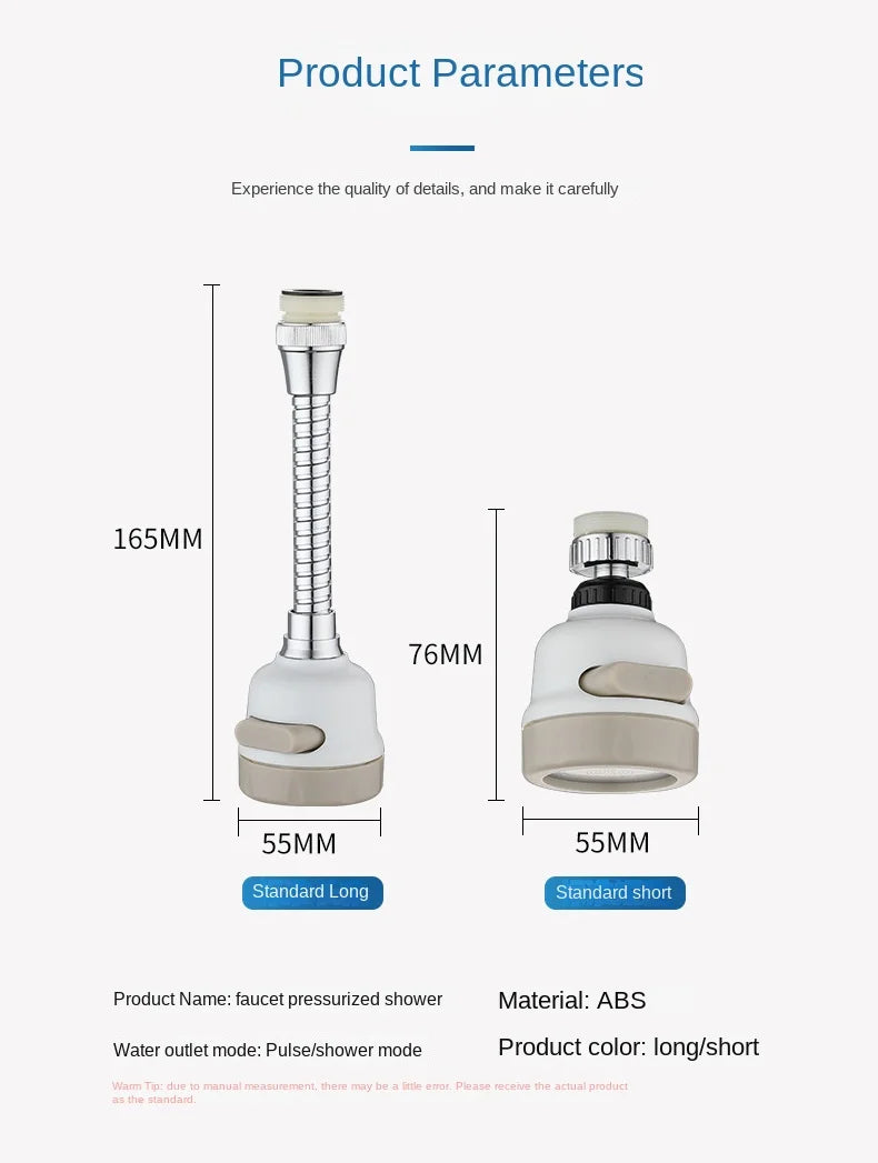 Kitchen Faucet Head Water Save Anti Splash Rotatable Faucet Taps Shower Water Splash Drinking Water Filter Head