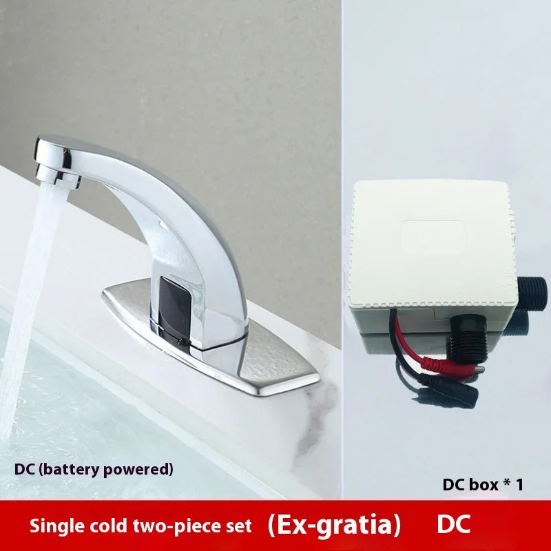 Electronic automatic sensor-operated non-contact hot and cold water faucet, sensor-operated electronic faucet non-contact faucet