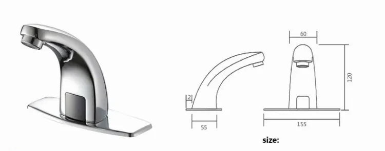 Electronic automatic sensor-operated non-contact hot and cold water faucet, sensor-operated electronic faucet non-contact faucet