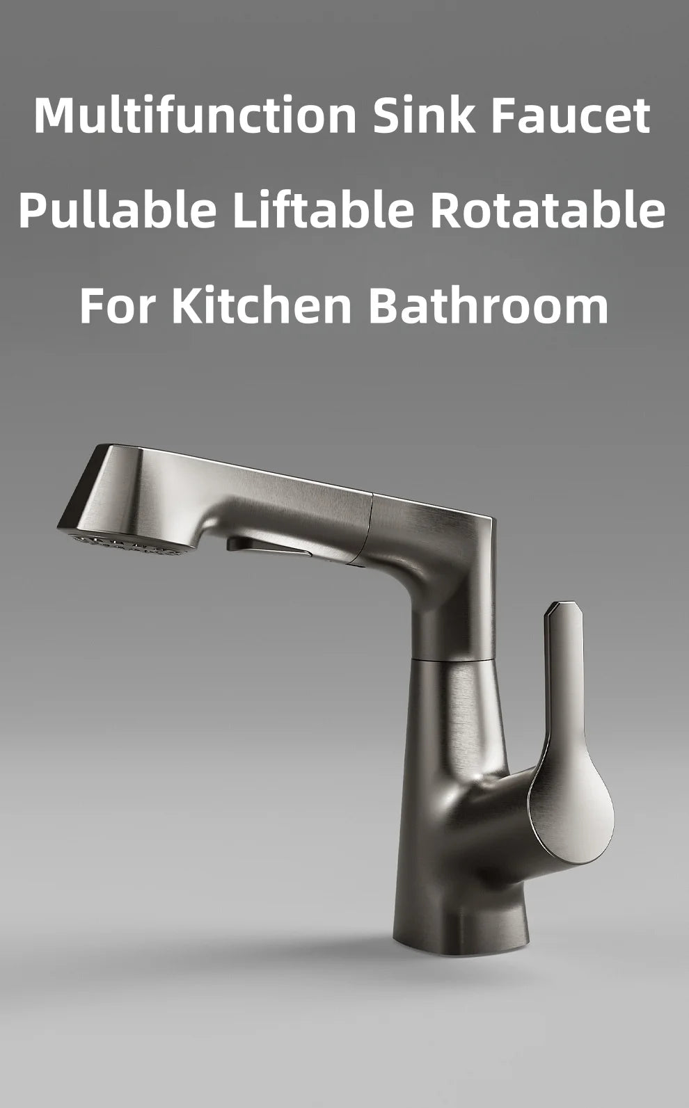 Bathroom Faucet Hot Cold Water Sink Mixer Tap Basin Faucets Washbasin Pull Faucet Copper Lifting Pull Faucet Hot and Cold Water